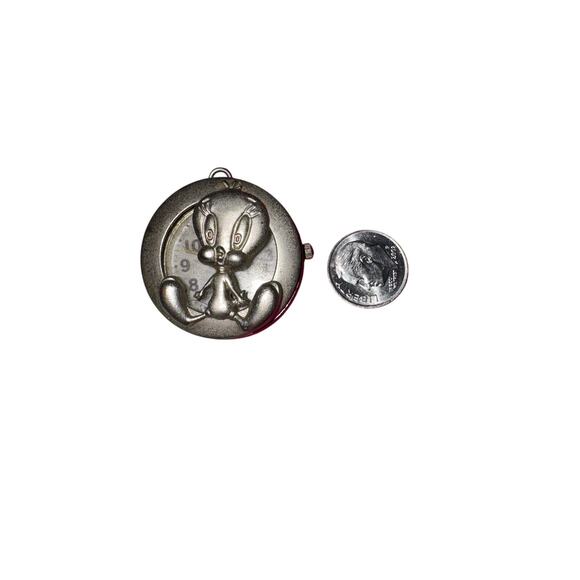 Tweety Bird / Looney Tunes / Watch / Pendent / Silver / Vintage - Picture 1 of 4